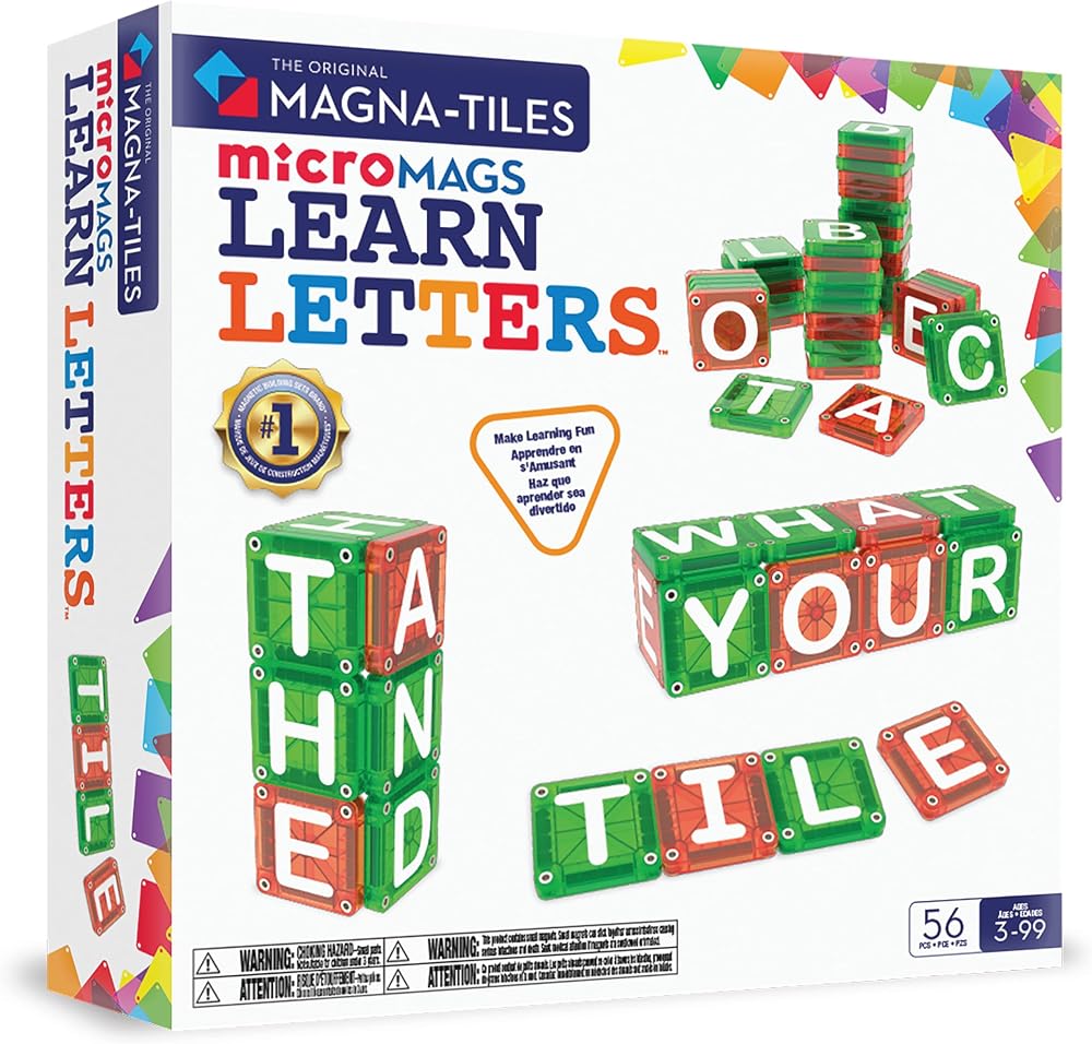 Magnetic Building Tiles Set - Creative Play Toy - Ages 3+