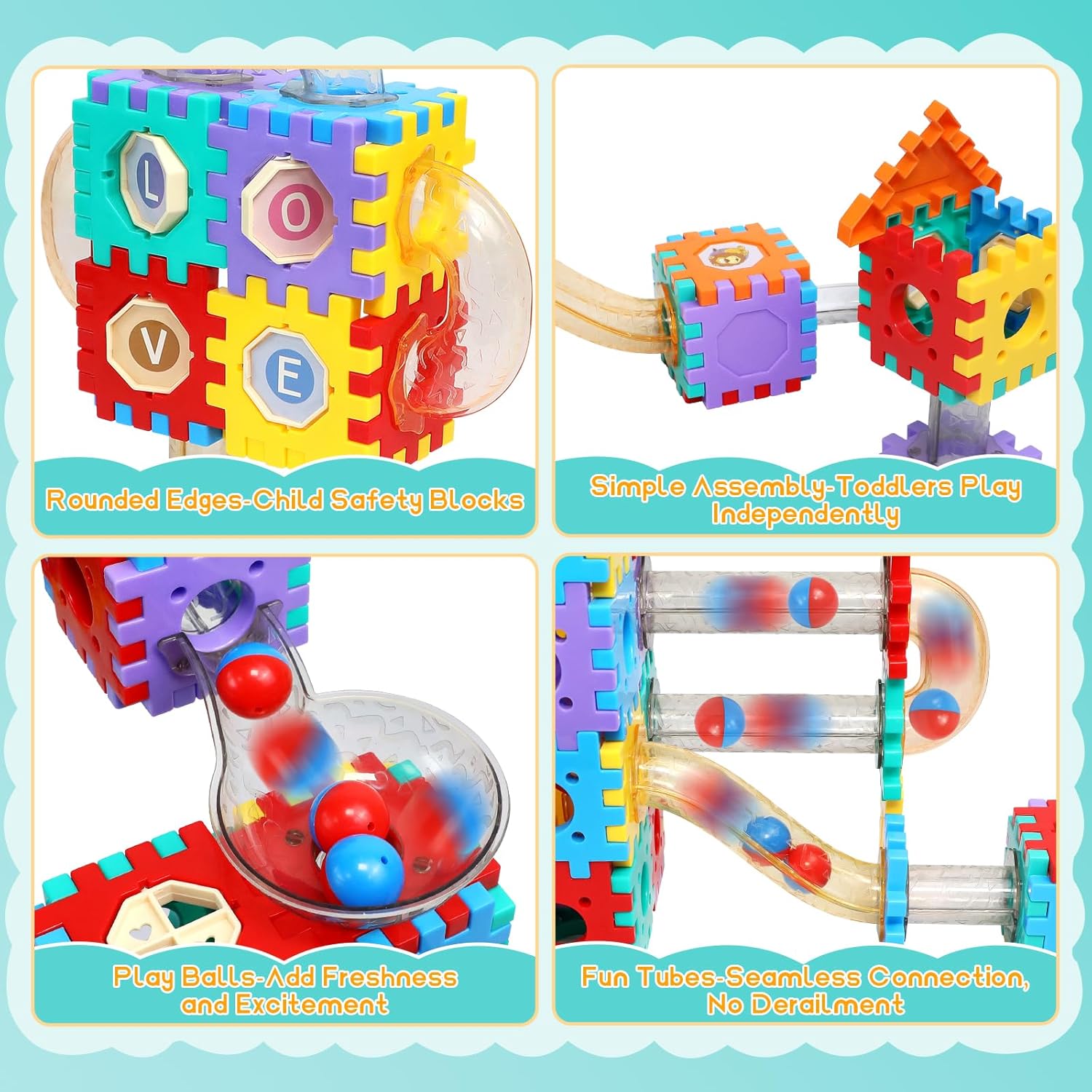 234-Piece - Marble Run Building Set - STEM Learning Toy