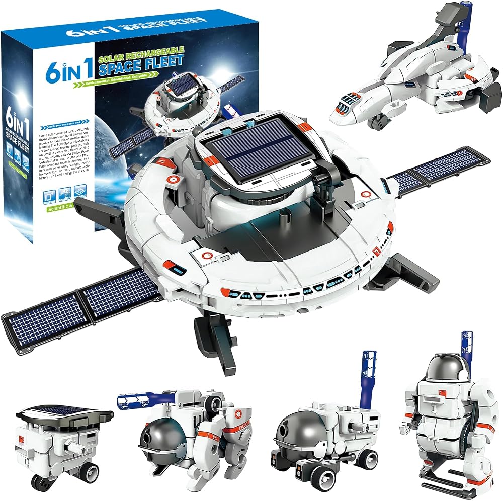 6-Piece - Science - Solar Robot Kit - STEM Learning Toy - Ages 10