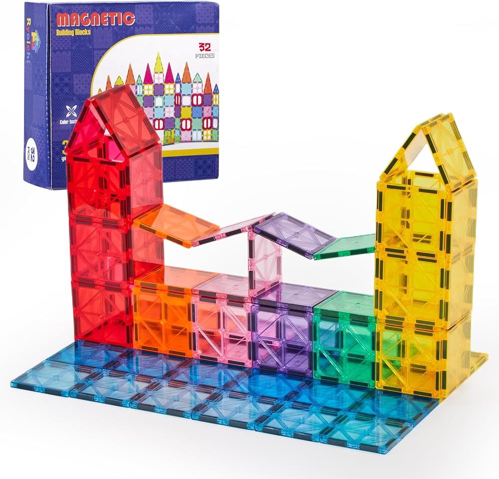 Magnetic Building Tiles Set - STEM Learning Toy