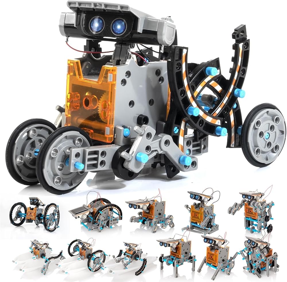 14-Piece - Solar - STEM Robot Kit - STEM Learning Toy - Ages 8-12