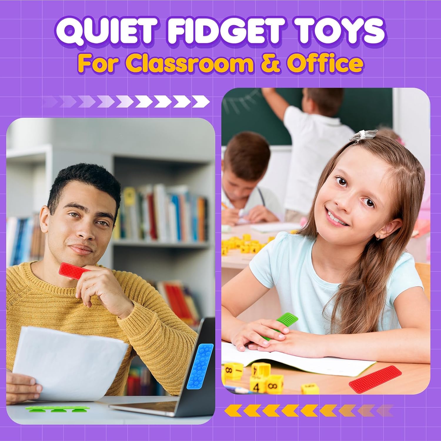 8-Piece - Sensory - Desk Fidget Toy - Sensory Play Toy - Ages 3+