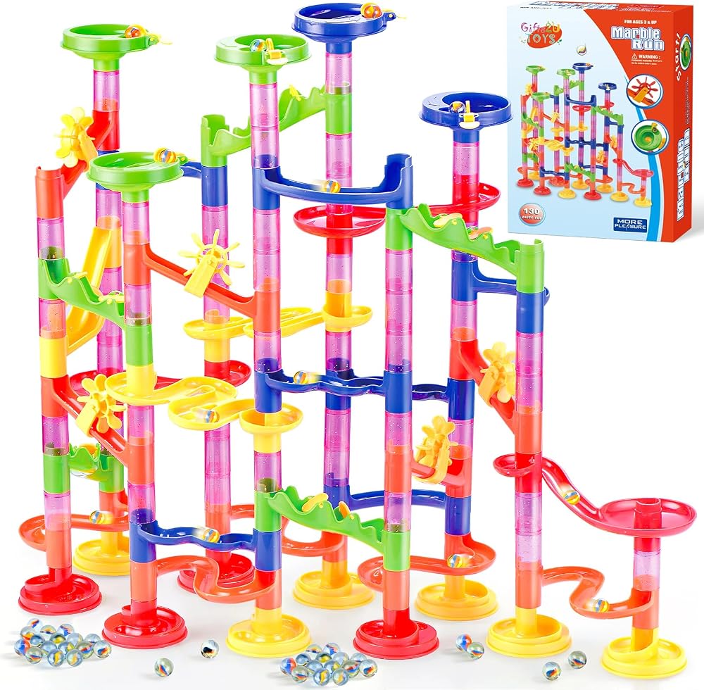 130-Piece - Marble Run Building Set - STEM Learning Toy - Ages 4+