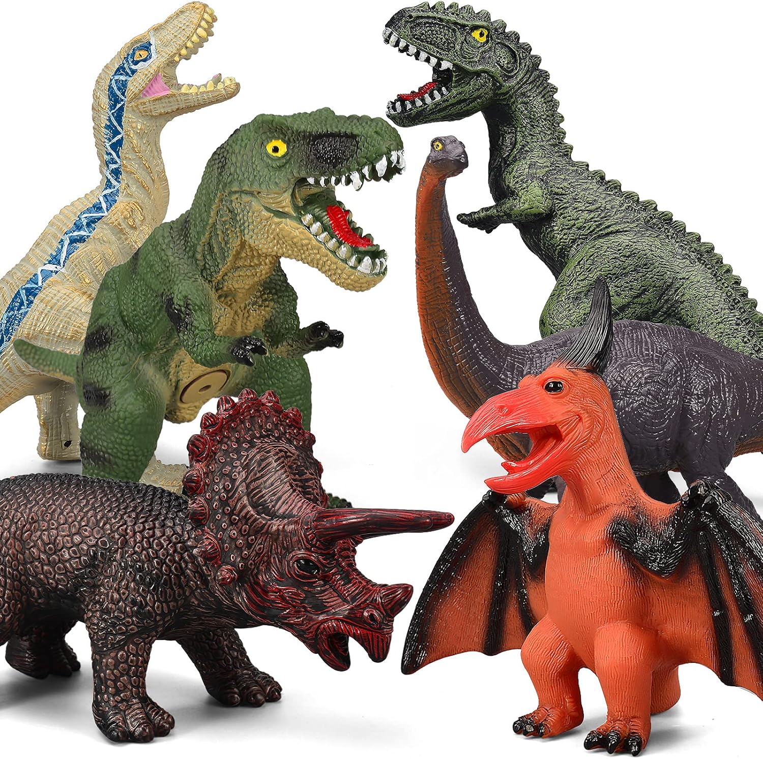6-Piece - Dinosaur - Party Favor Toys - Creative Play Toy - Ages 3+