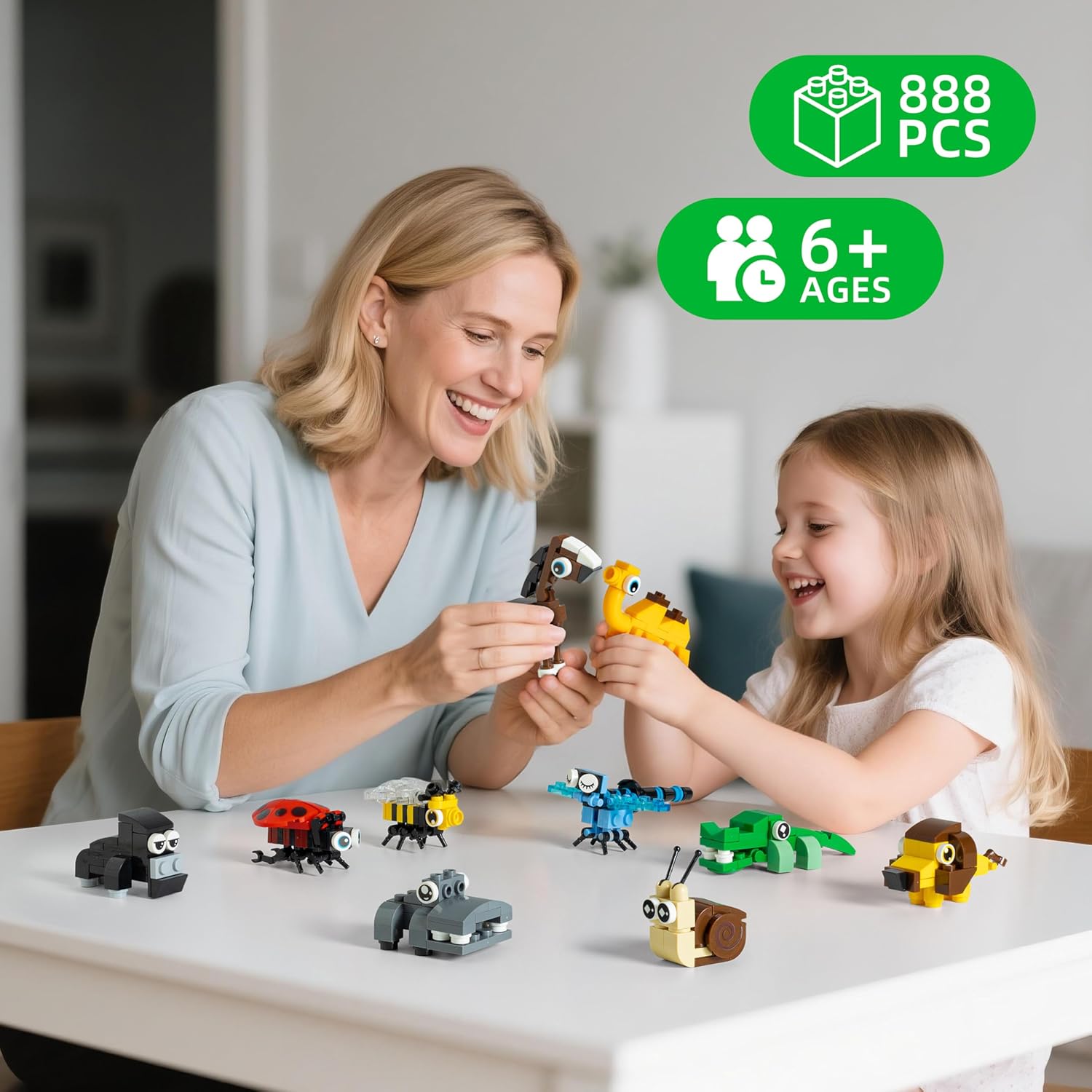 30-Piece - Animal - Mini Building Blocks Set - Creative Play Toy - Ages 6+