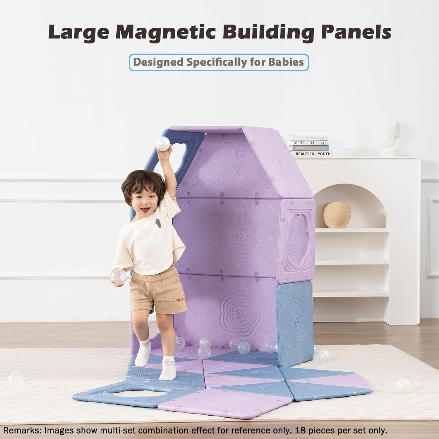 Magnetic Building Tiles Set - Creative Play Toy