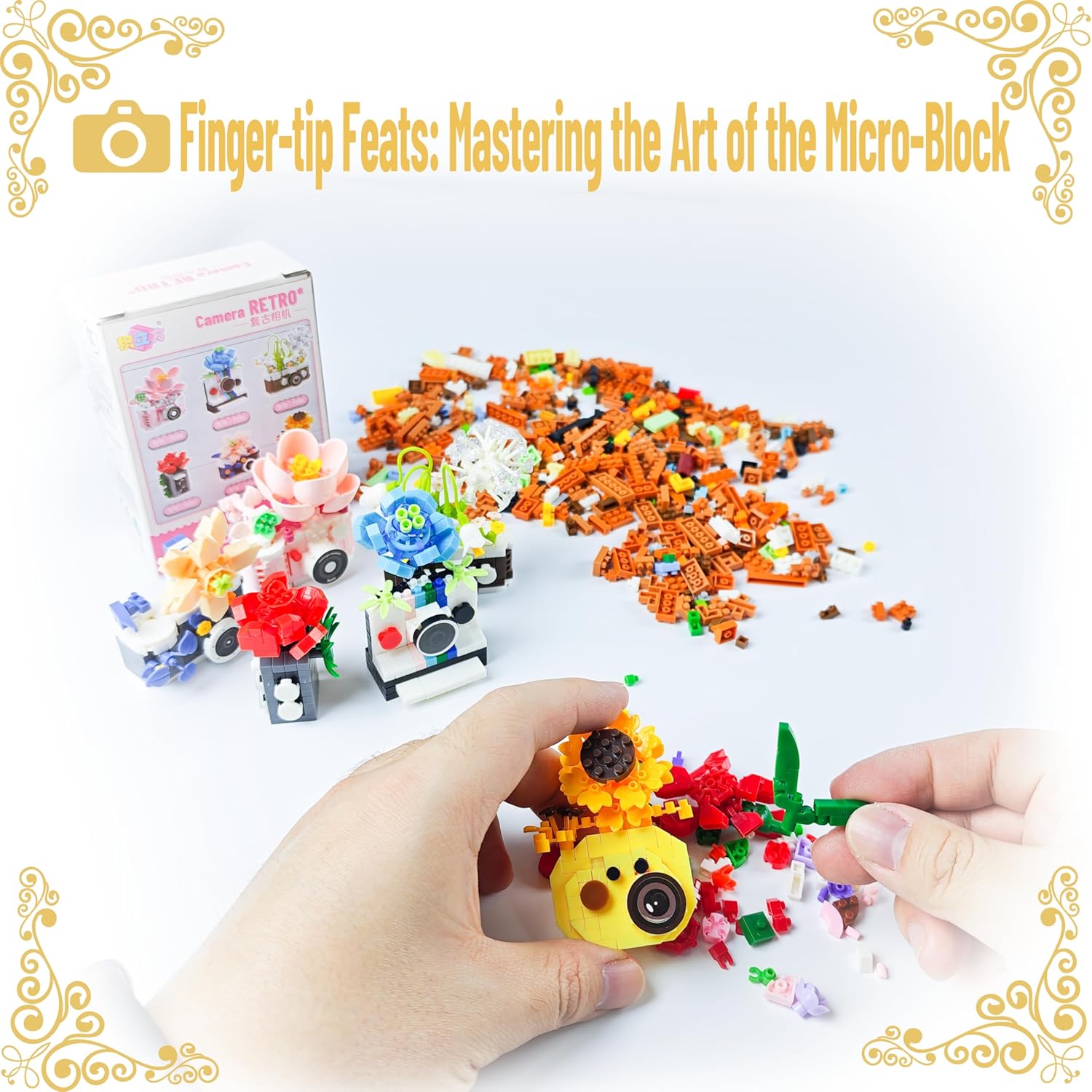 Flower - Blind Box Mini Bricks Set - Creative Play Toy - Ages 8+