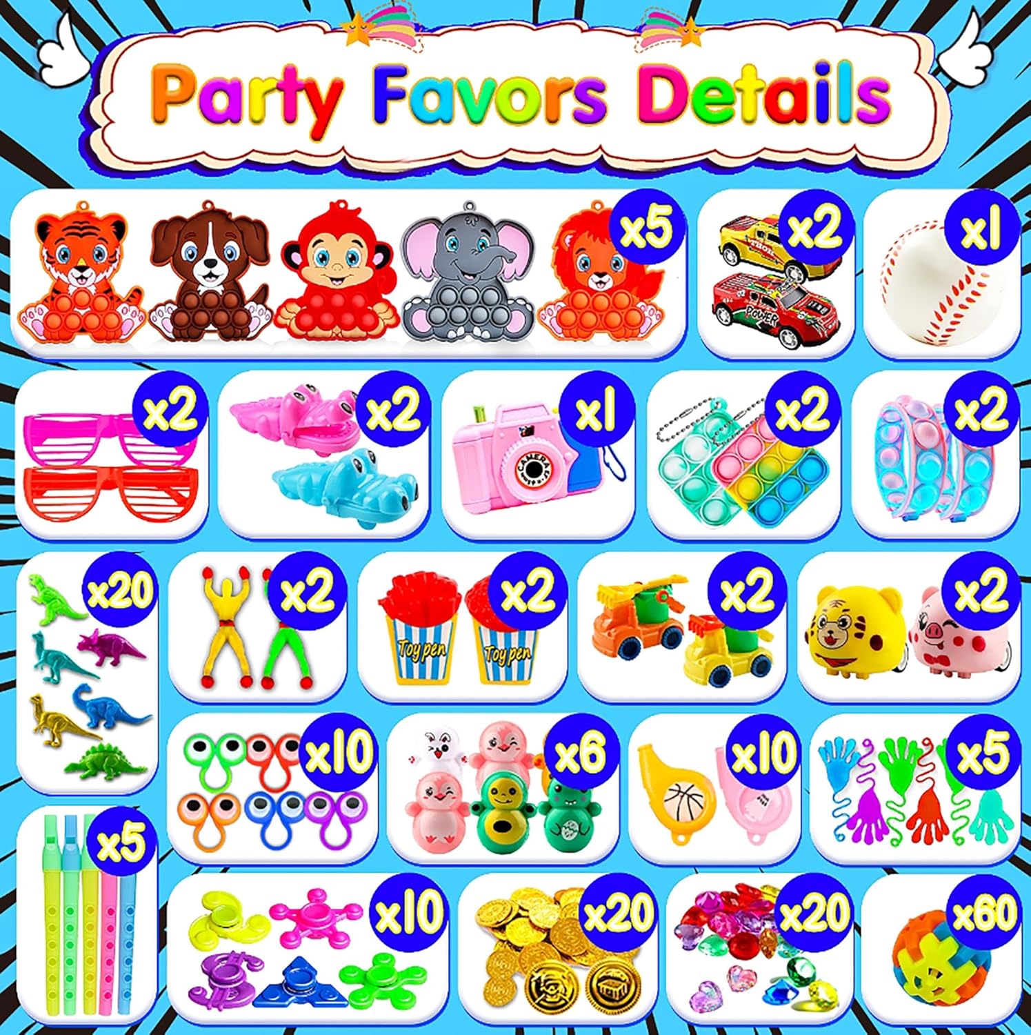 1000-Piece - Car - Party Favor Toys - Sensory Play Toy - Ages 3+