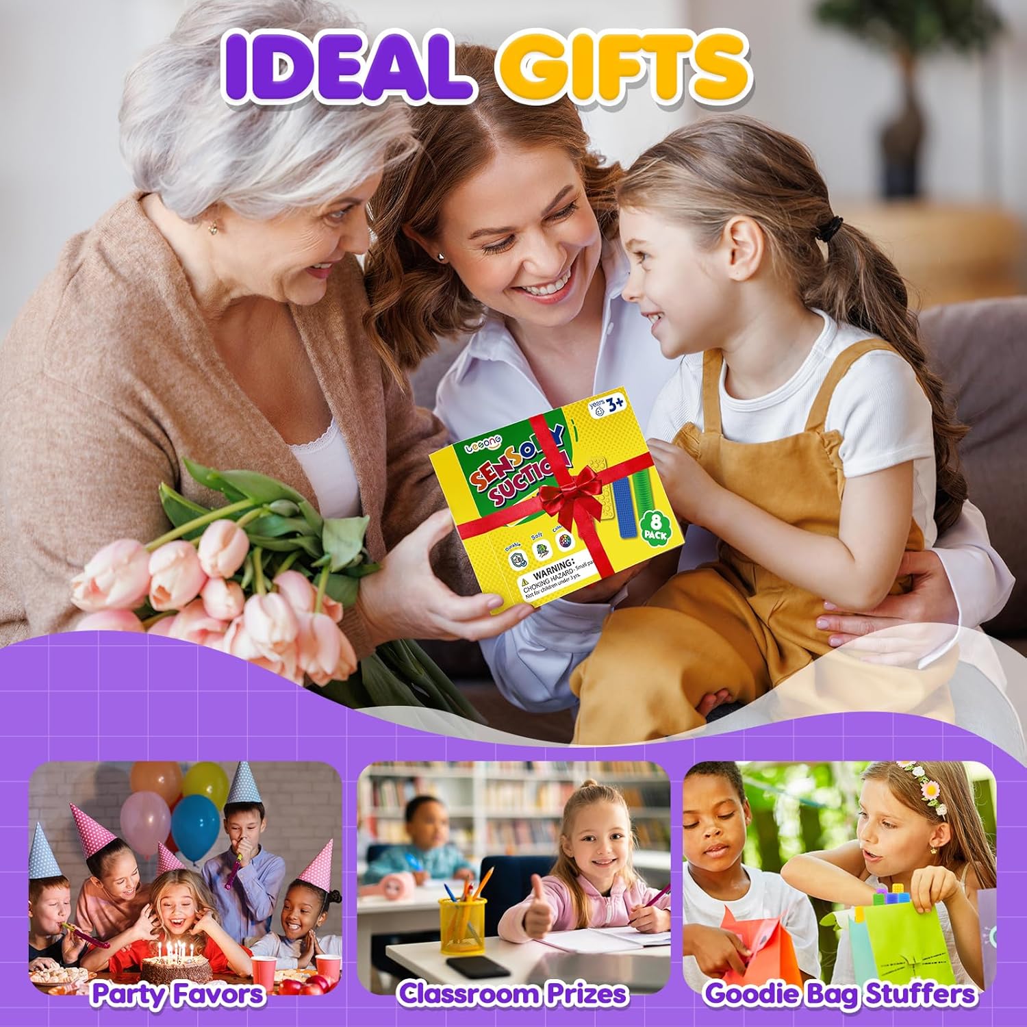 8-Piece - Sensory - Desk Fidget Toy - Sensory Play Toy - Ages 3+