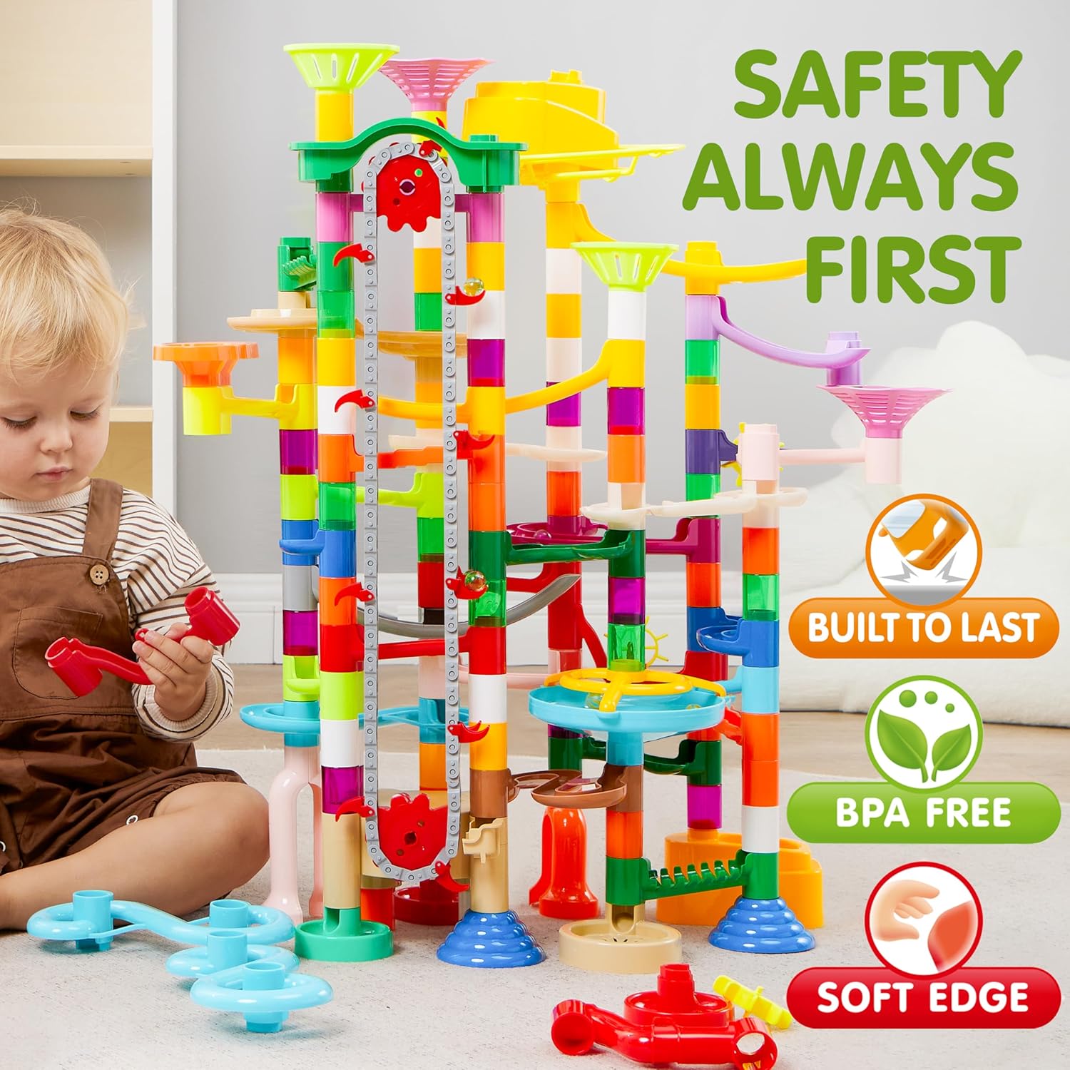 236-Piece - Marble Run Building Set - STEM Learning Toy - Ages 3+