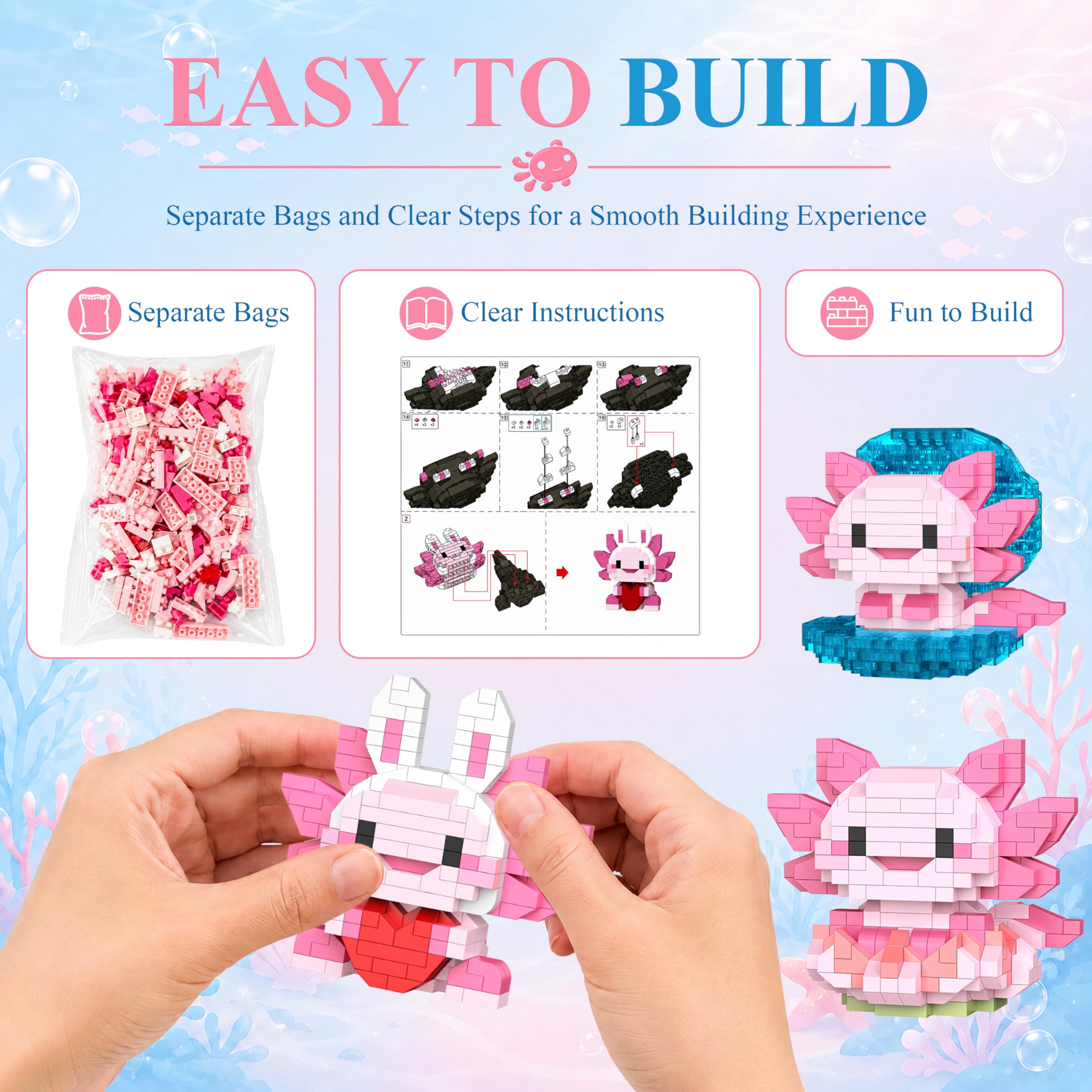 6-Piece - Blind Box Mini Bricks Set - Creative Play Toy - Ages 14+