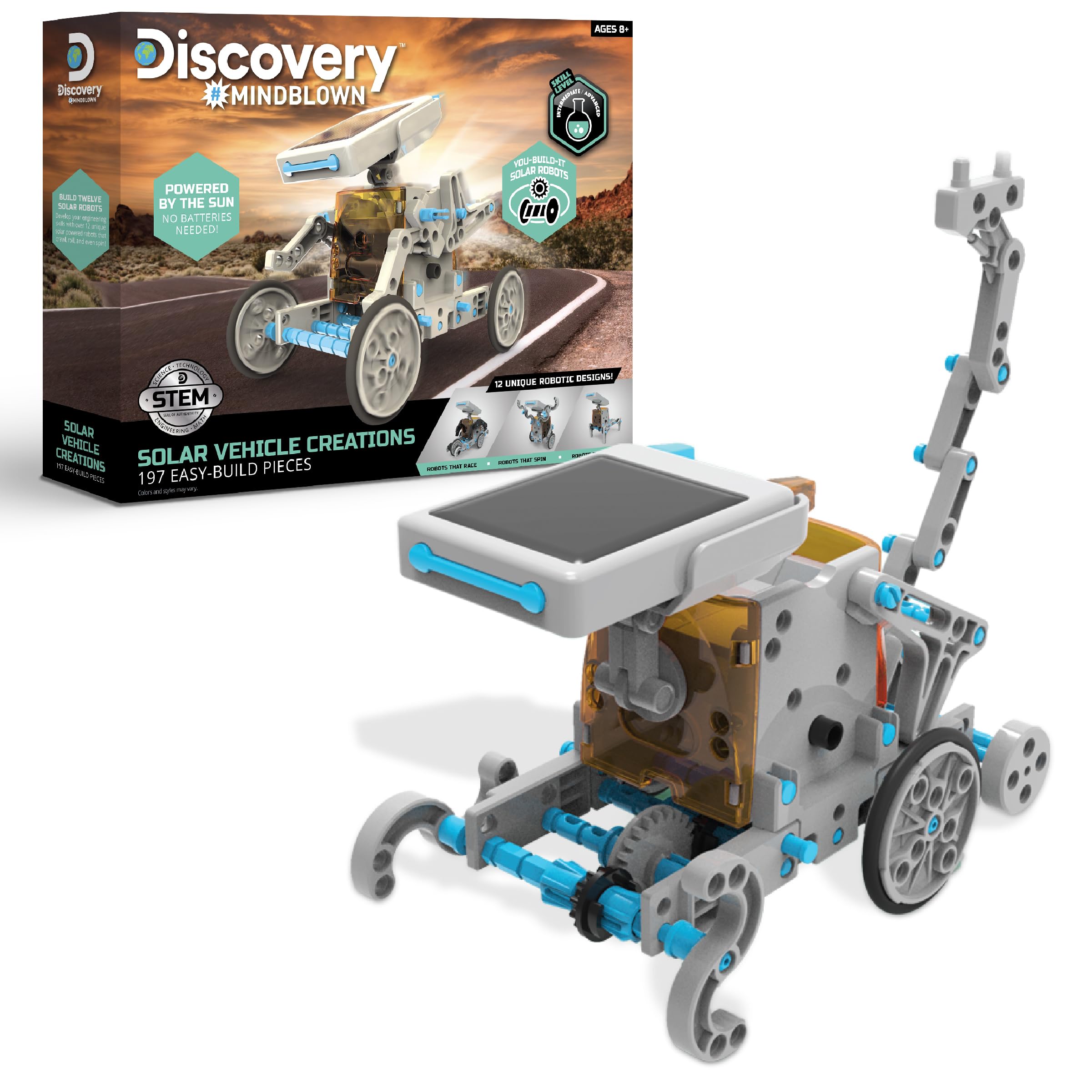 12-Piece - Solar - STEM Robot Kit - STEM Learning Toy - Ages 8