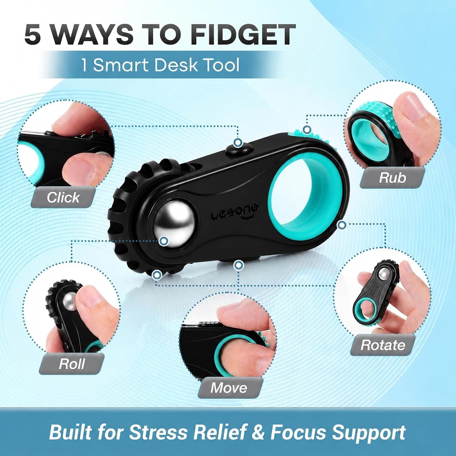 3-Piece - Desk Fidget Toy - Sensory Play Toy - Ages 3+