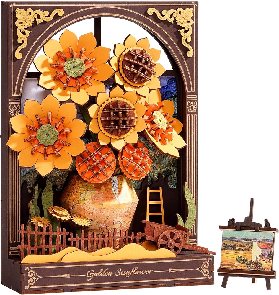Flower - 3D Wooden Puzzle Kit - Creative Play Toy