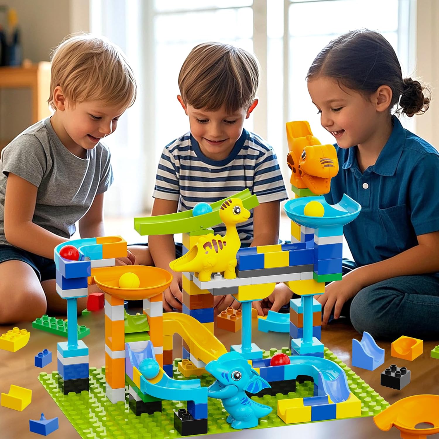 Dinosaur - Marble Run Building Set - STEM Learning Toy - Ages 3+