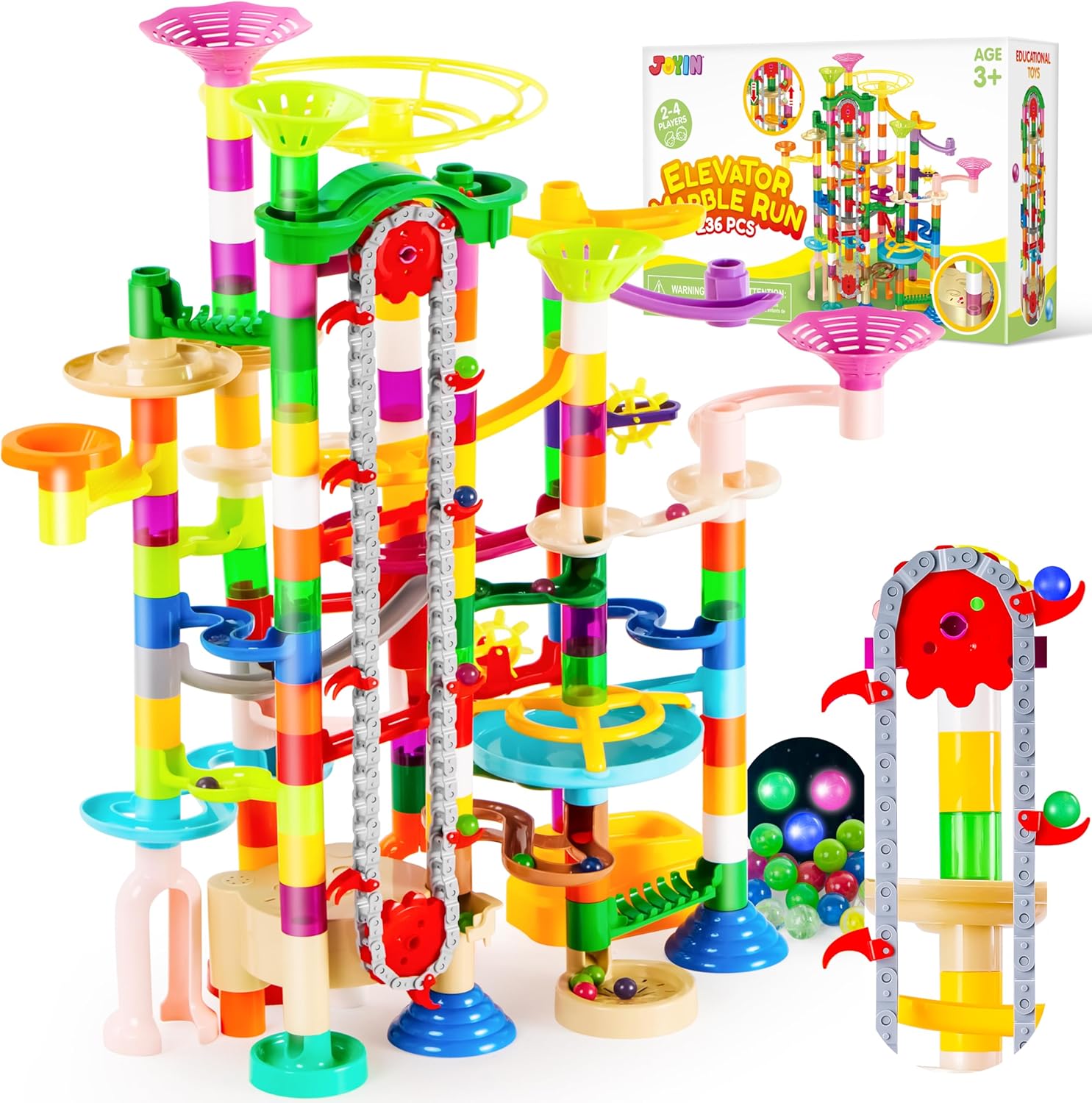 236-Piece - Marble Run Building Set - STEM Learning Toy - Ages 3+