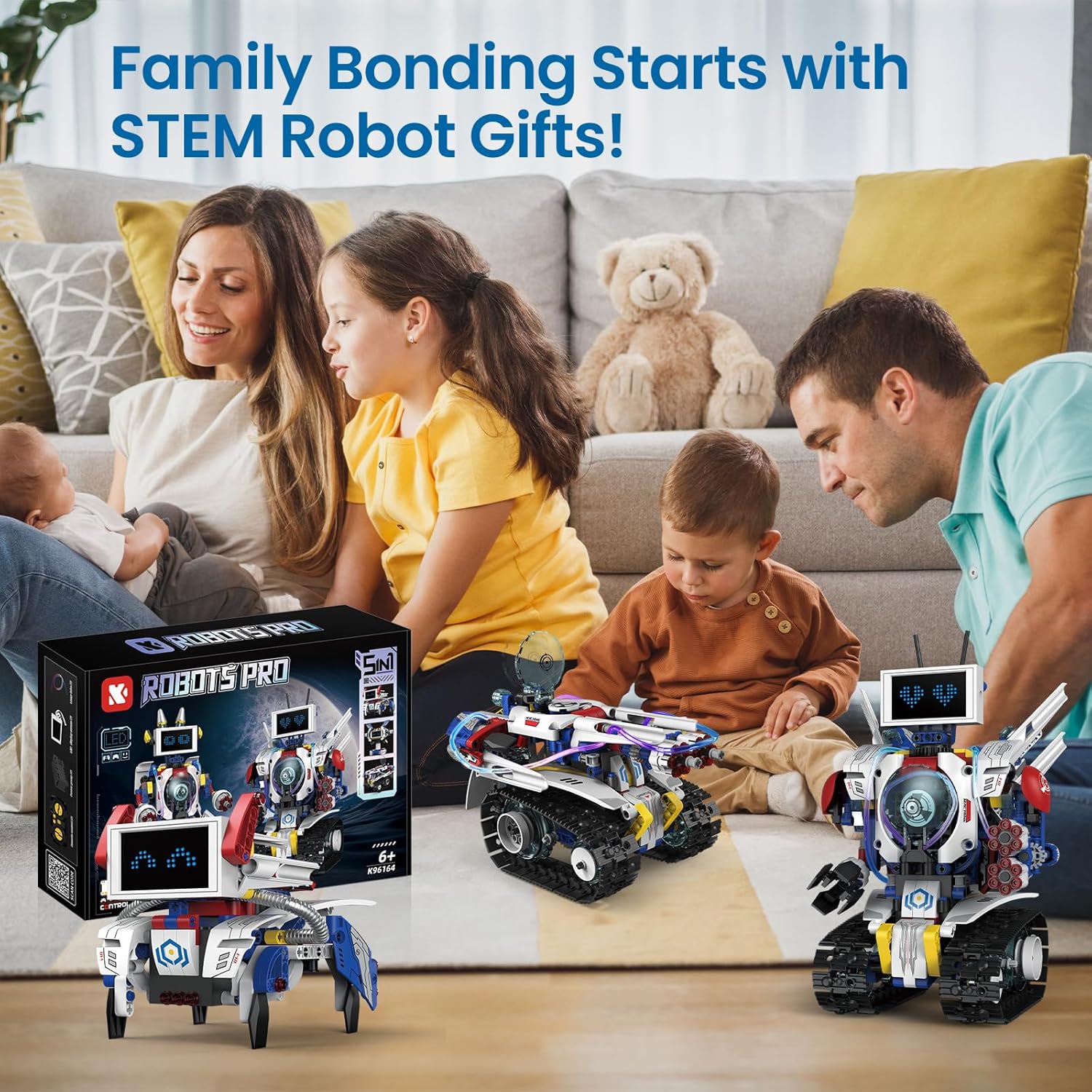 603-Piece - STEM Robot Kit - STEM Learning Toy - Ages 6-16