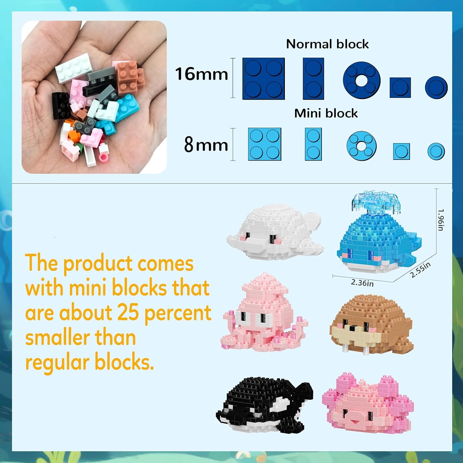 12-Piece - Animal - Blind Box Mini Bricks Set - Creative Play Toy - Ages 14+