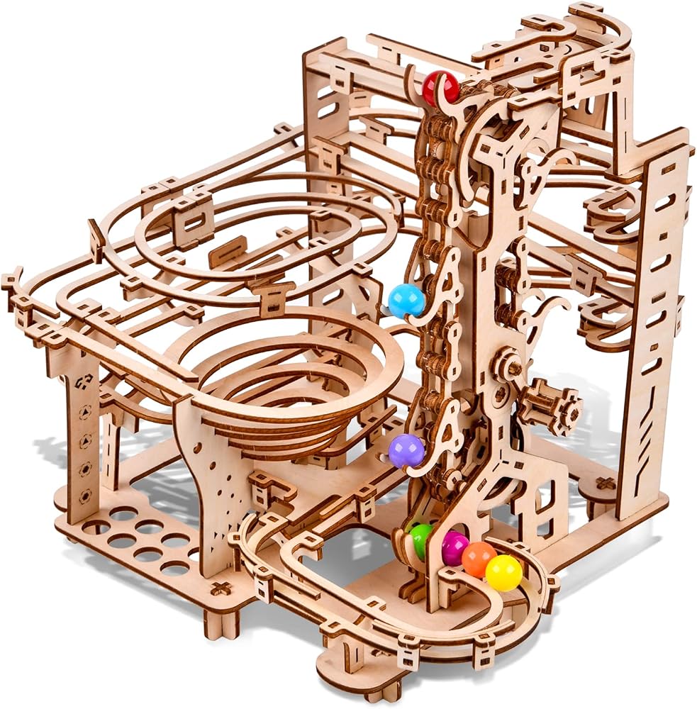 Wooden - Marble Run Building Set - Creative Play Toy - Ages 7+