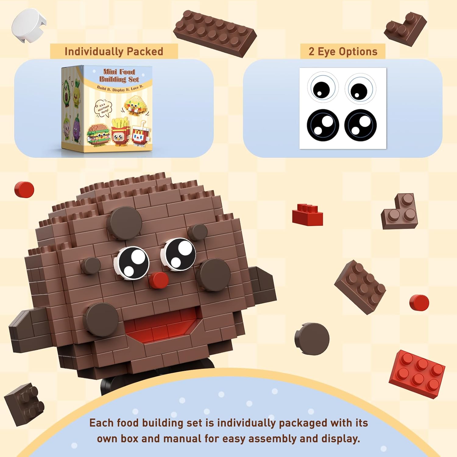 12-Piece - Mini Building Blocks Set - Creative Play Toy - Ages 14+