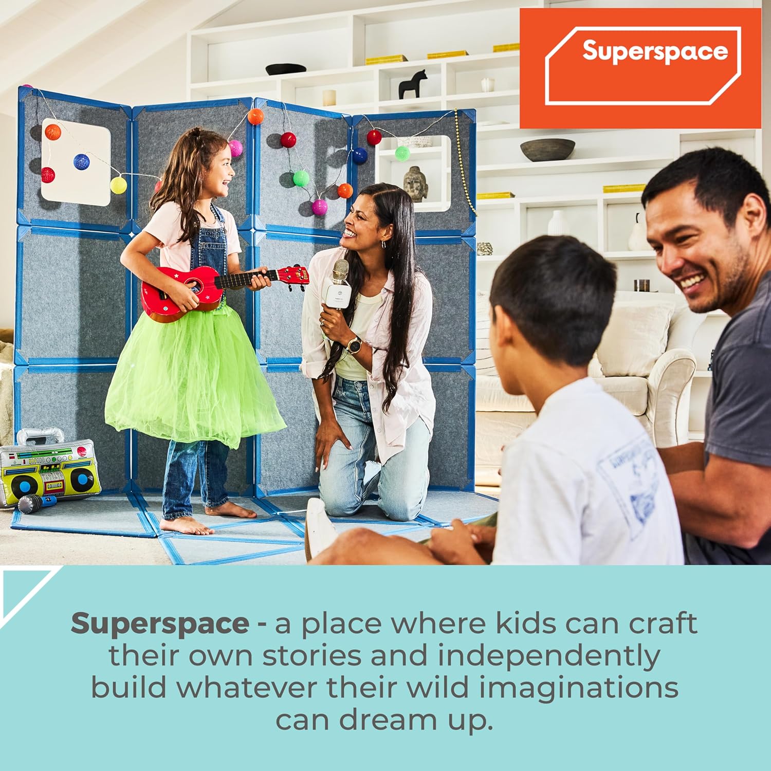 Space - Magnetic Building Tiles Set - STEM Learning Toy - Ages 3-10+