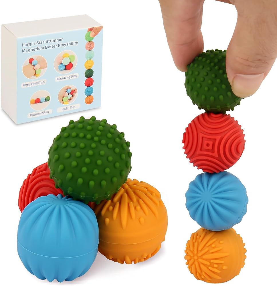 4-Piece - Magnetic - Stocking Stuffer Toys - Sensory Play Toy