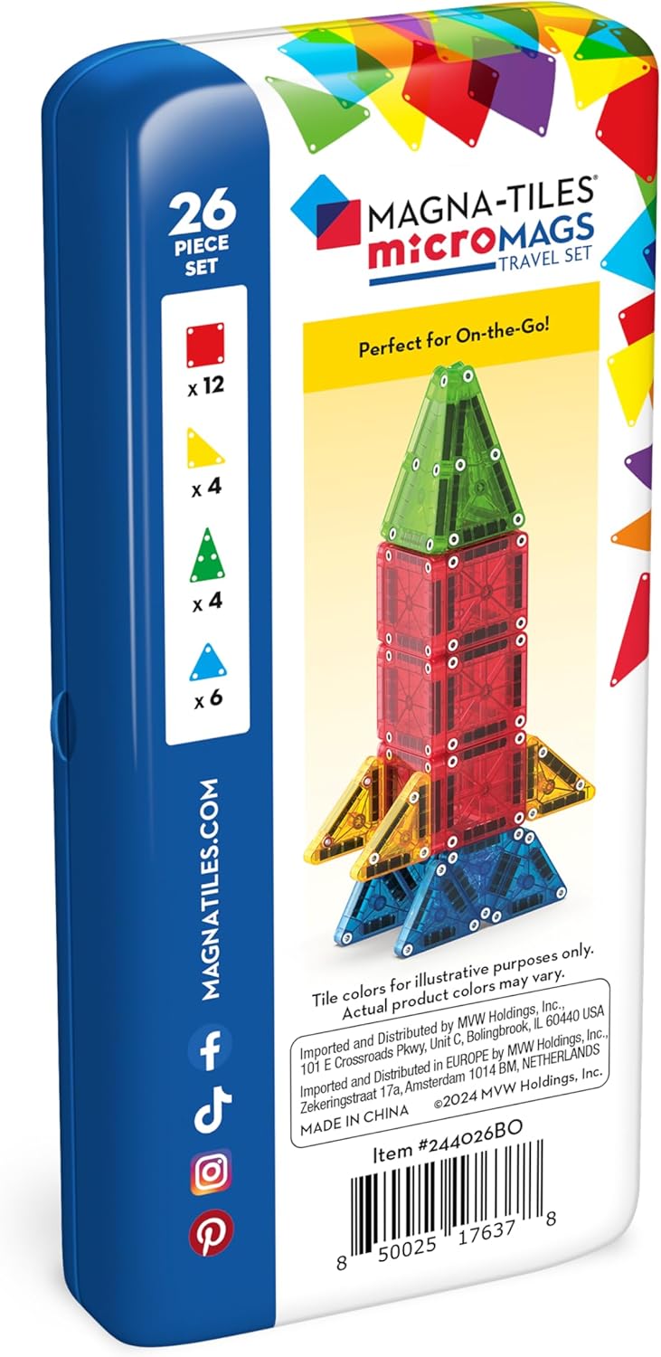 Magnetic Building Tiles Set - Creative Play Toy - Ages 3+