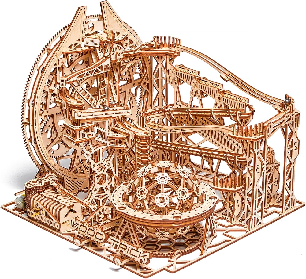 Wooden - Marble Run Building Set - Creative Play Toy - Ages 18+