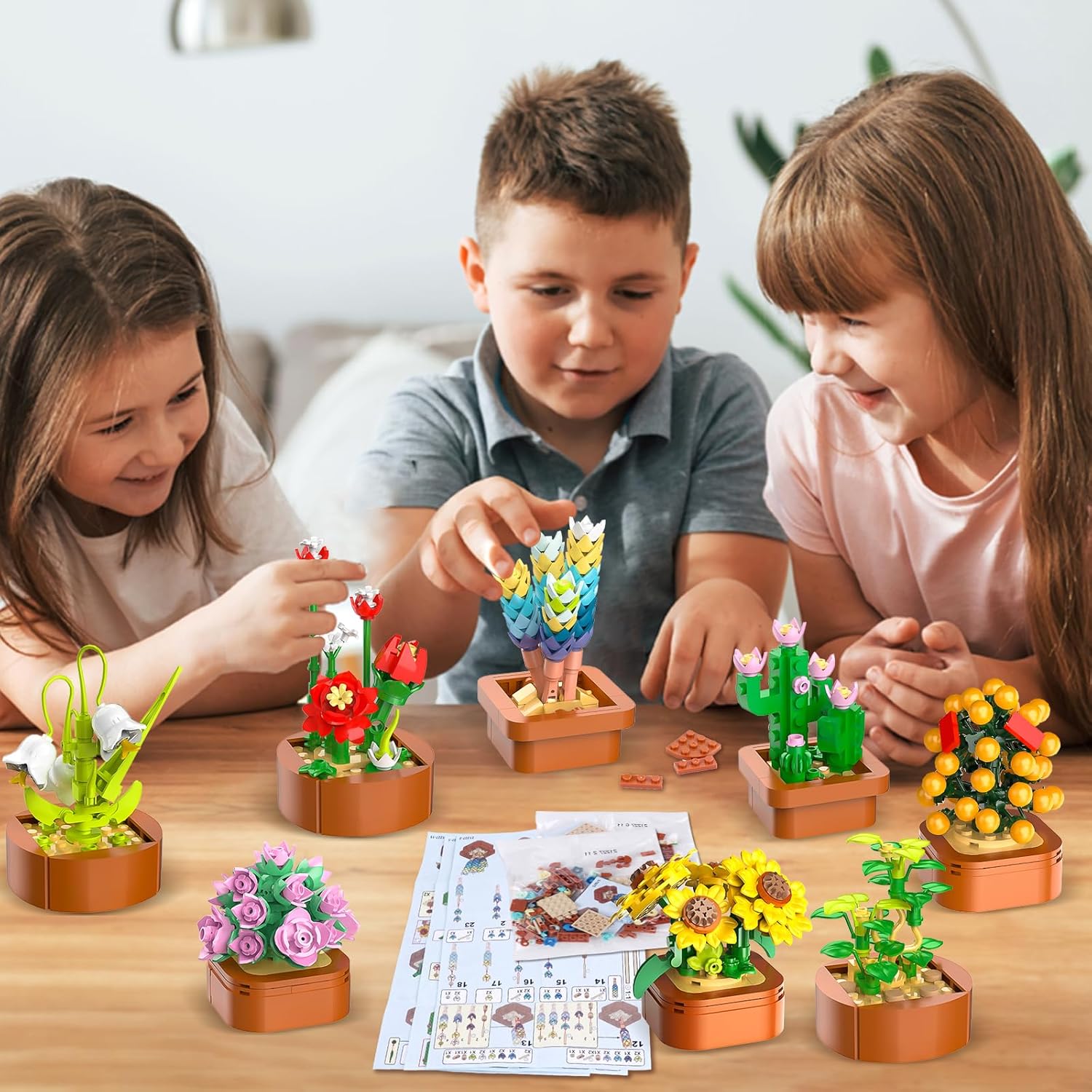 12-Piece - Flower - Mini Building Blocks Set - Creative Play Toy - Ages 6+