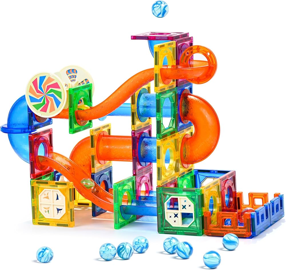 85-Piece - Magnetic - Marble Run Building Set - STEM Learning Toy - Ages 5