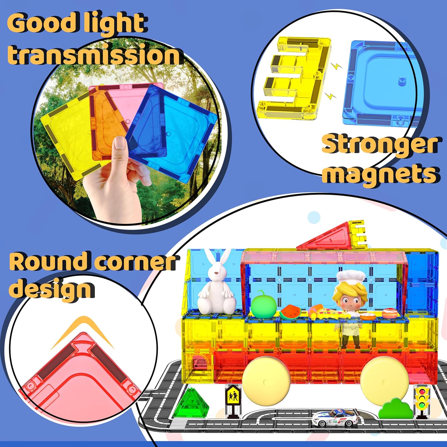 Sensory - Magnetic Building Tiles Set - Sensory Play Toy - Ages 3+