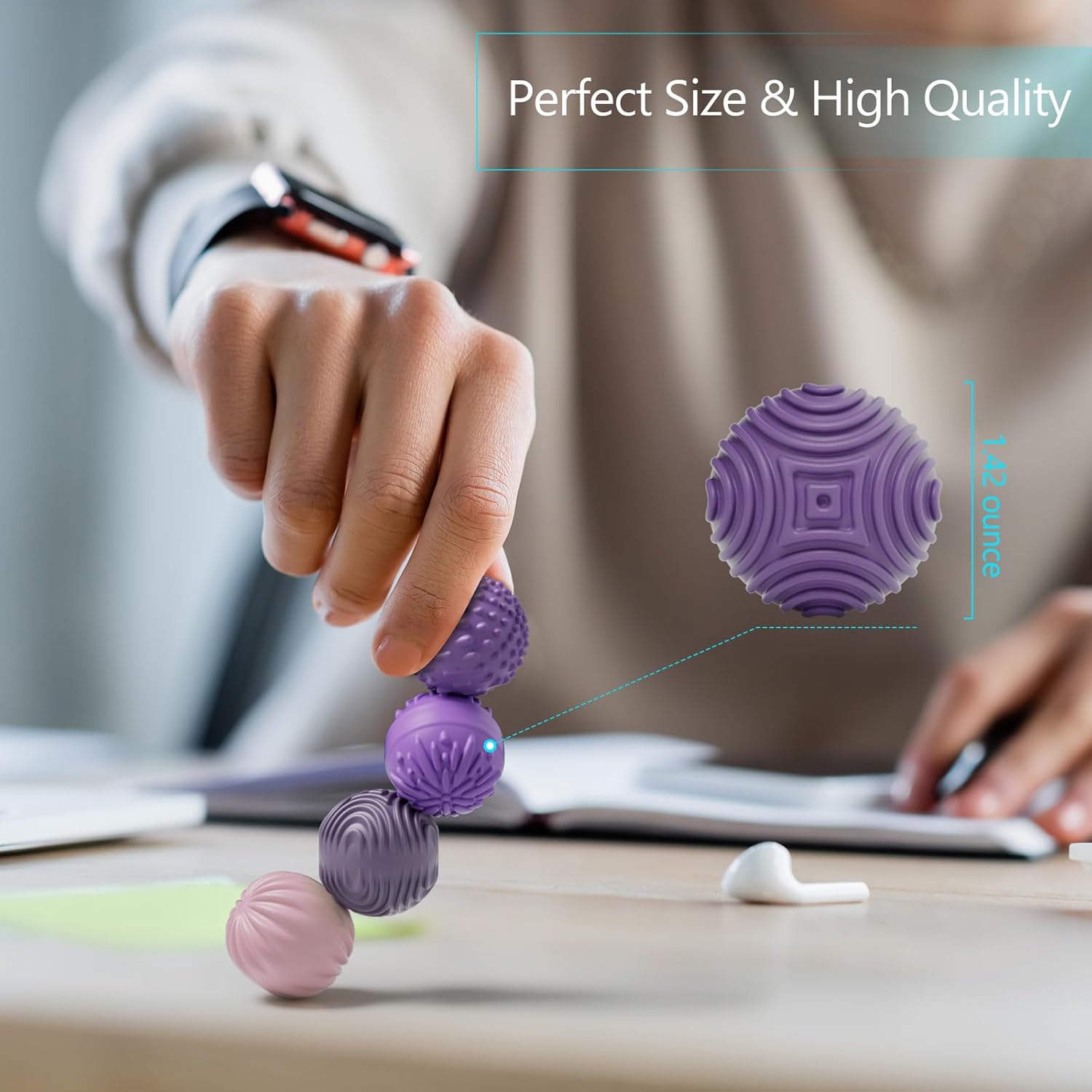 4-Piece - Magnetic - Desk Fidget Toy - Sensory Play Toy - Ages 14+
