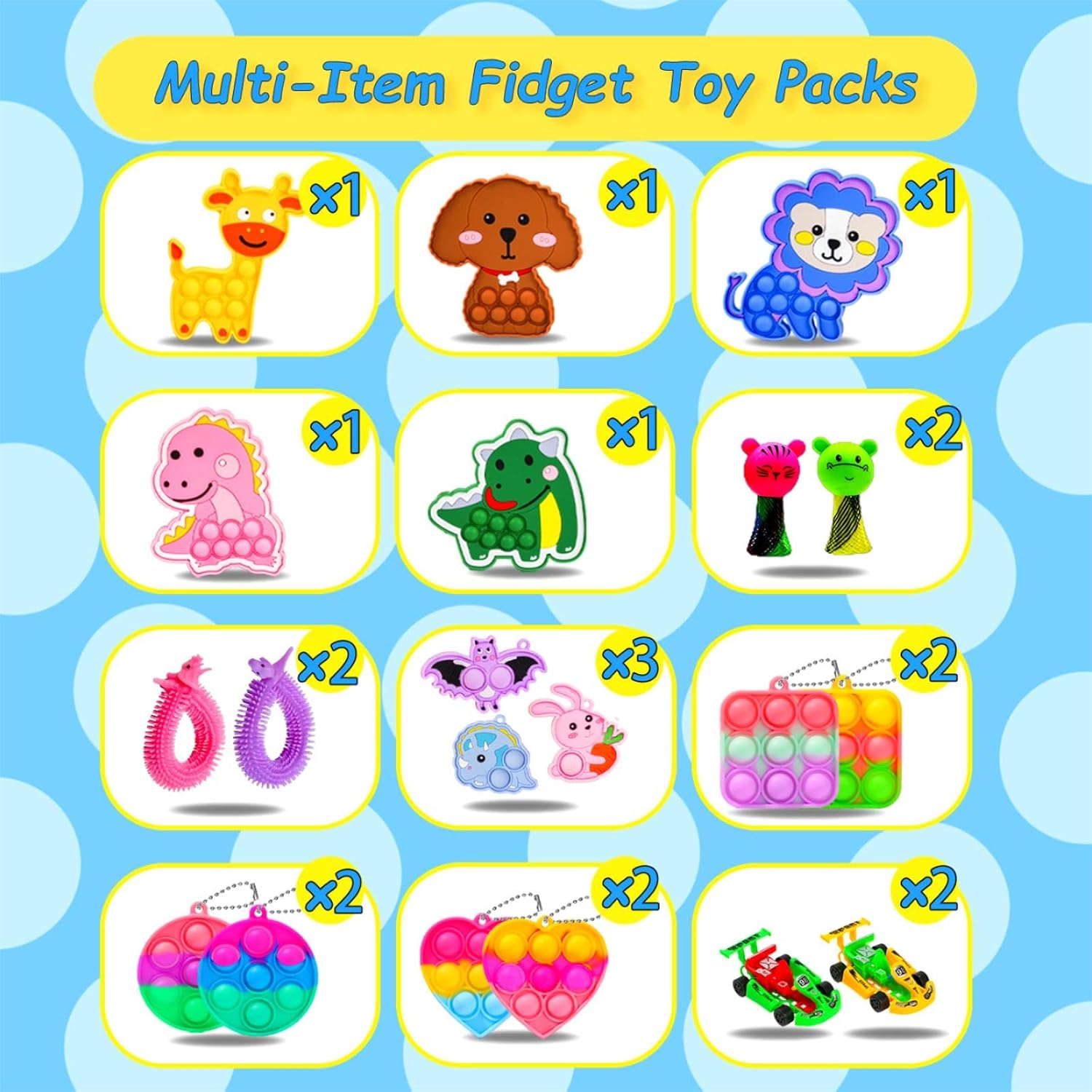 1000-Piece - Car - Party Favor Toys - Sensory Play Toy - Ages 6+