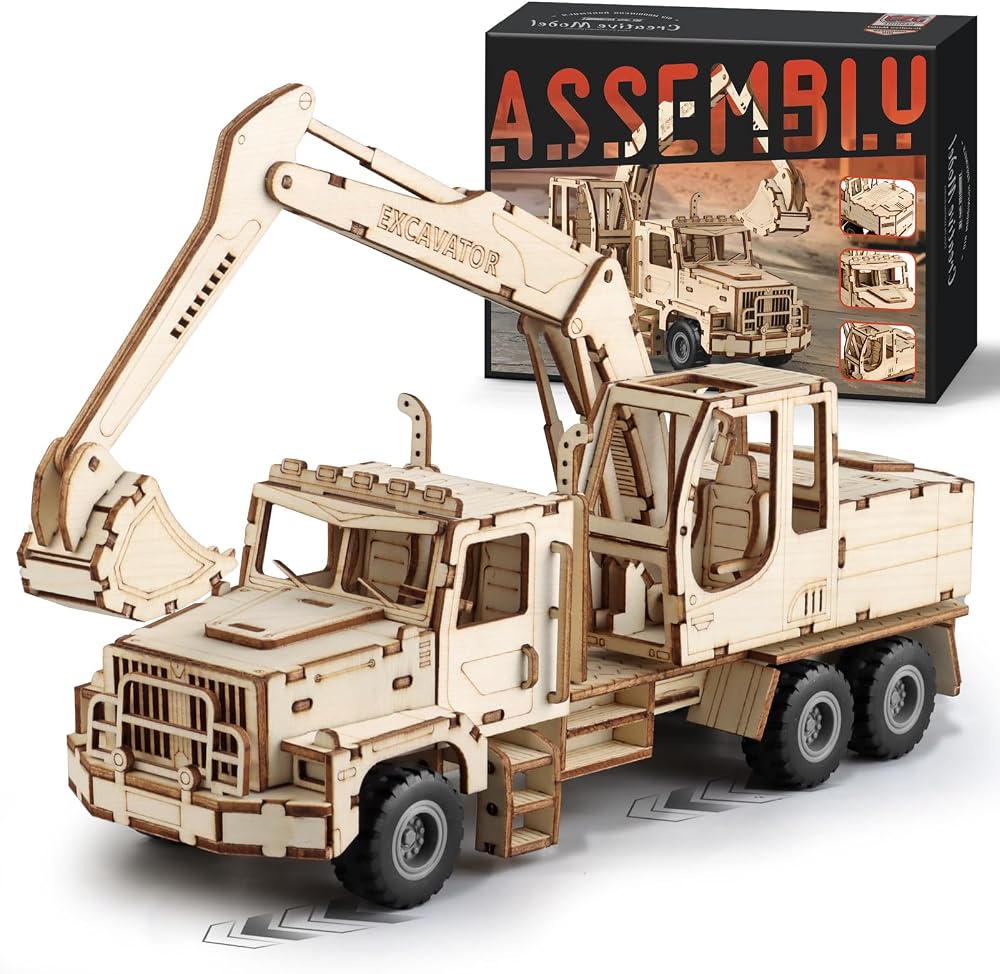 Car - 3D Wooden Puzzle Kit - Creative Play Toy - Ages 14+