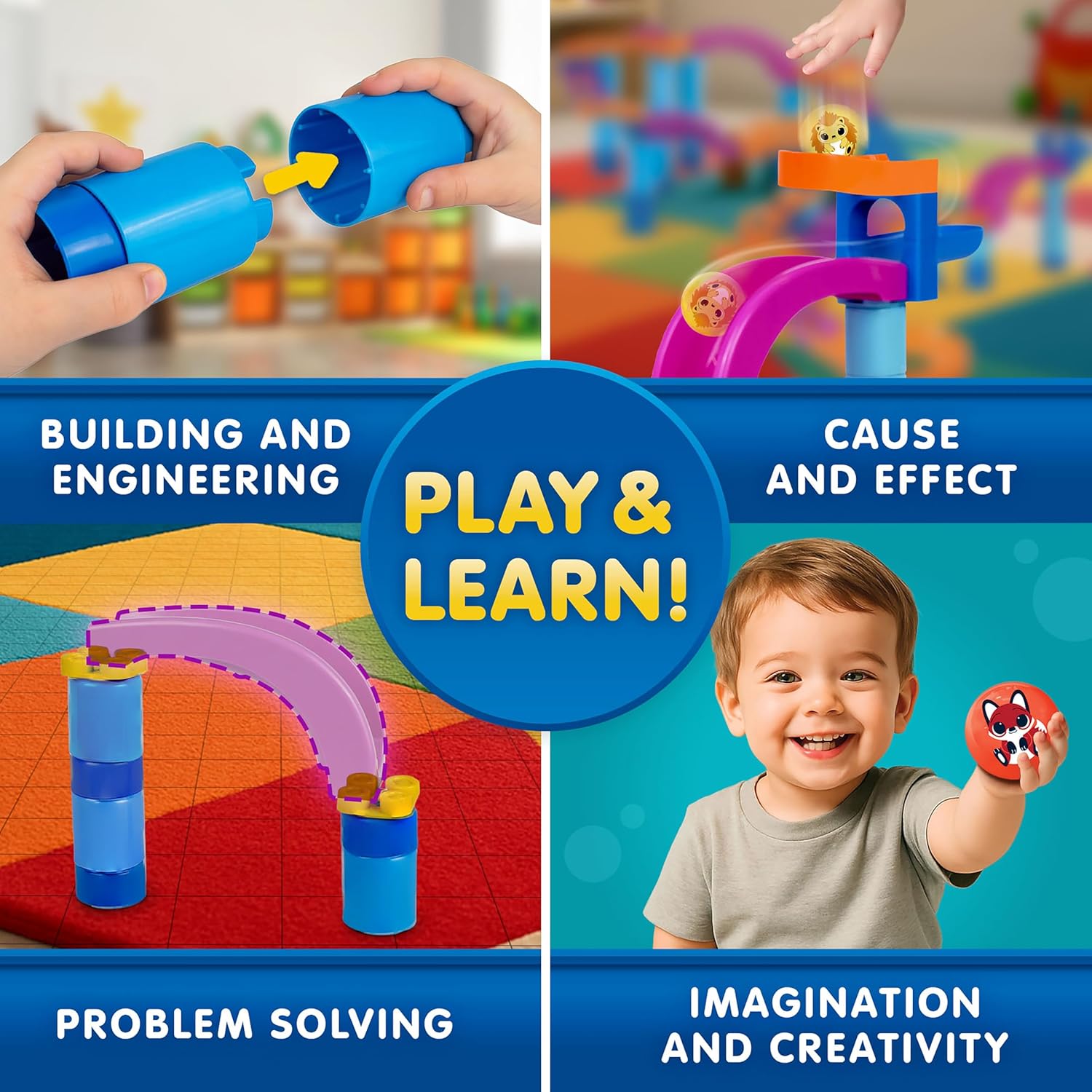 Marble Run Building Set - Creative Play Toy - Ages 2+