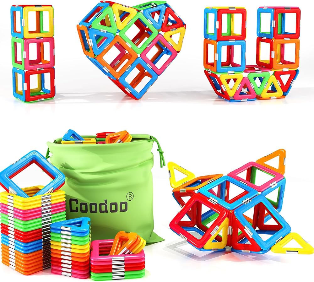 Magnetic Building Tiles Set - STEM Learning Toy