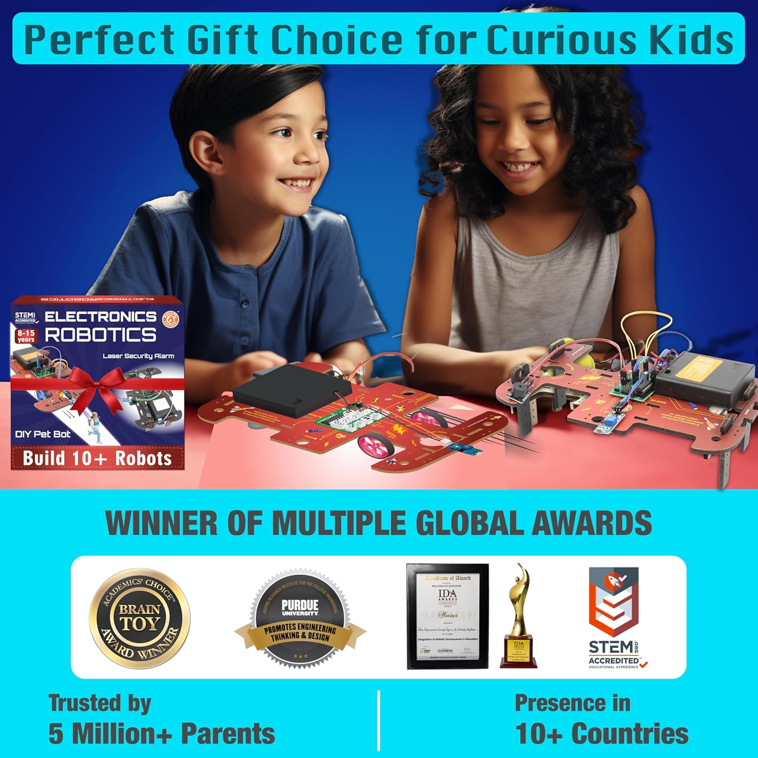 10-Piece - Science - STEM Robot Kit - STEM Learning Toy - Ages 8-14