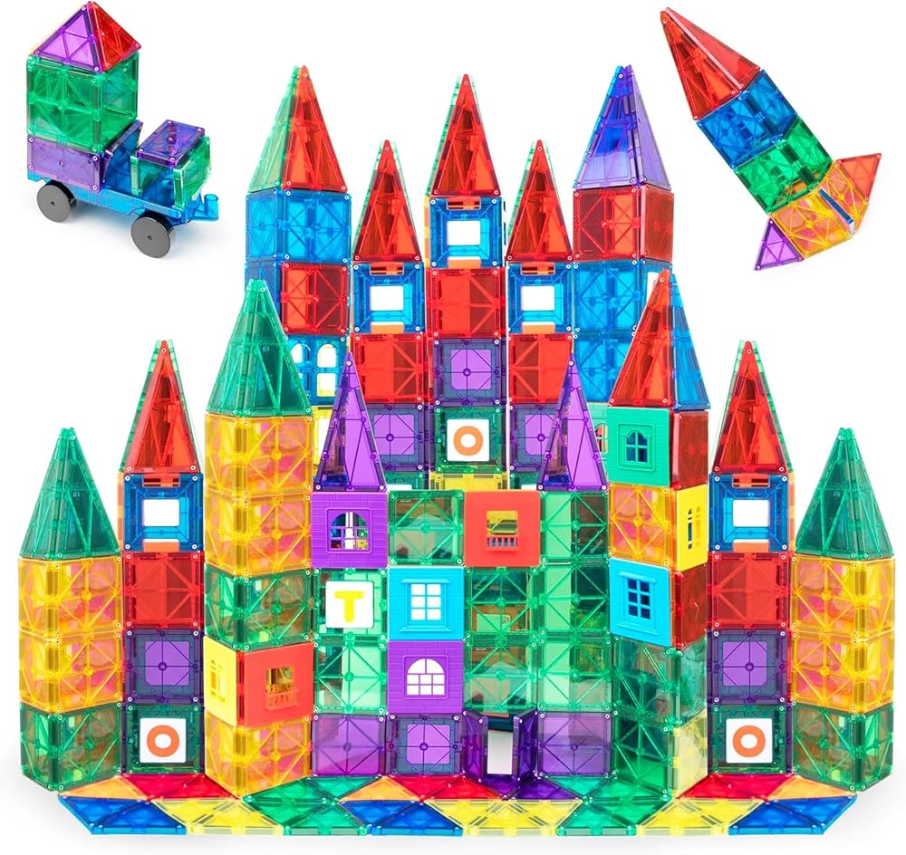 Car - Magnetic Building Tiles Set - STEM Learning Toy
