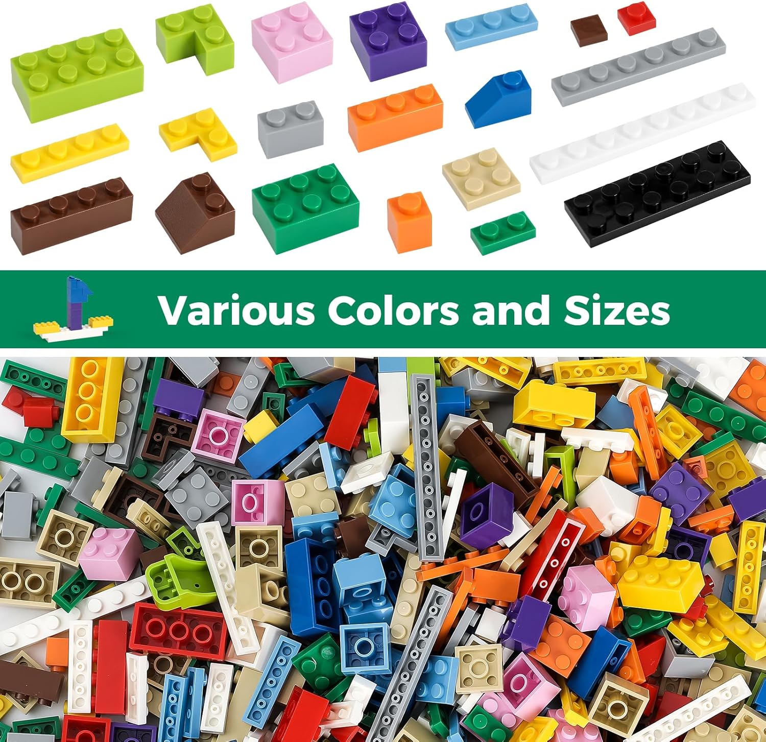 1500-Piece - Mini Building Blocks Set - Creative Play Toy - Ages 6+