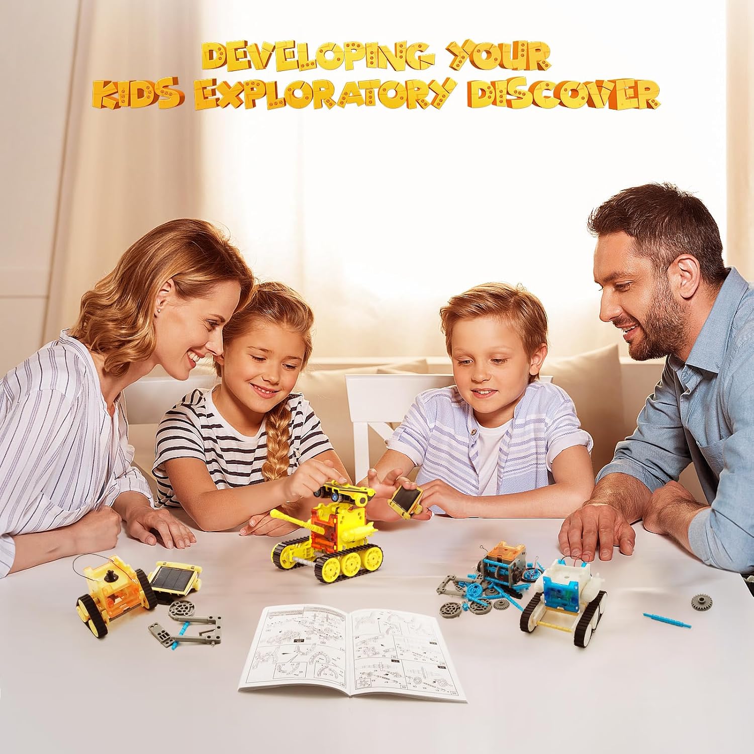 243-Piece - Science - Solar Robot Kit - STEM Learning Toy