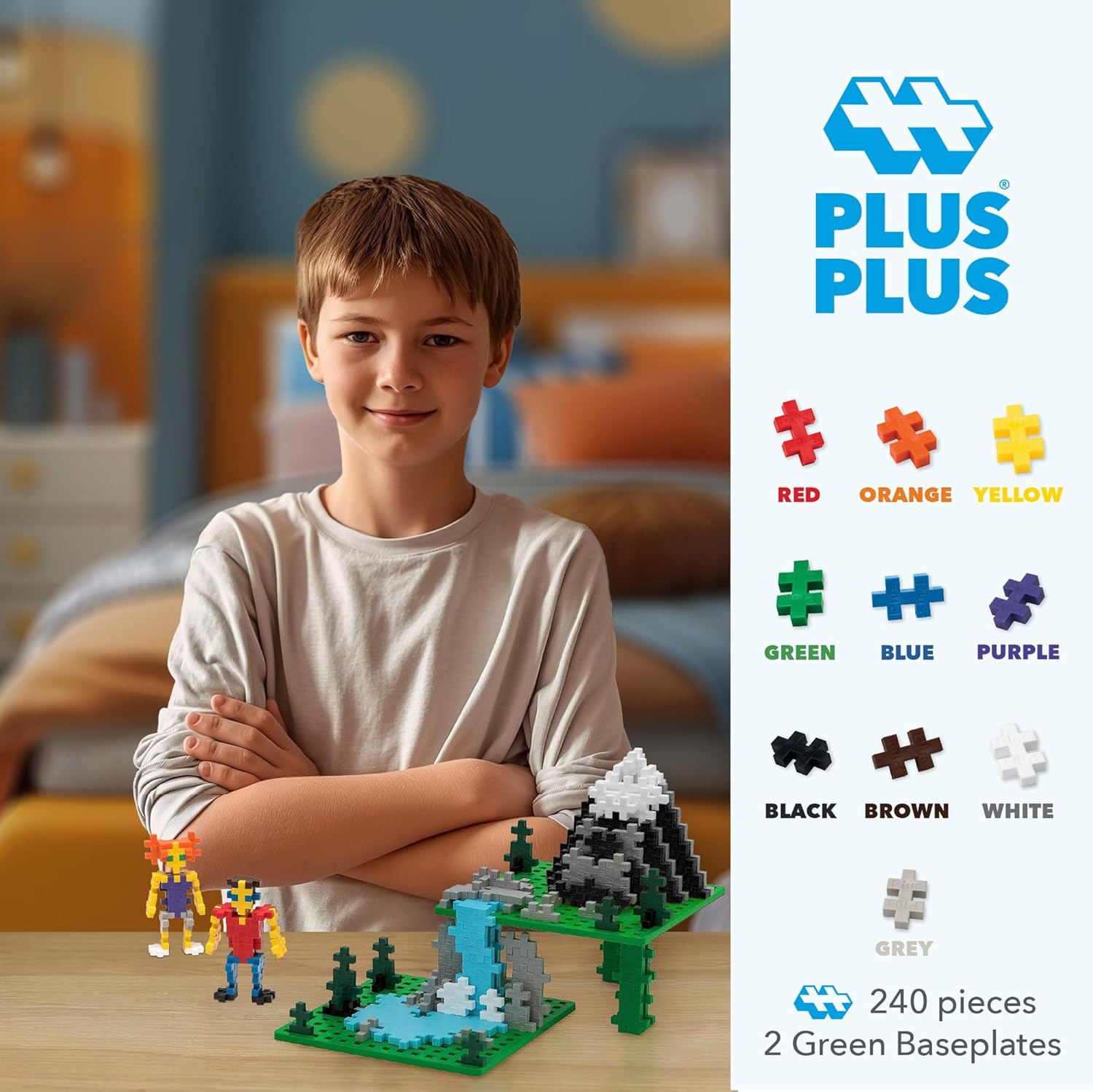240-Piece - Sensory - Mini Building Blocks Set - STEM Learning Toy - Ages 5+