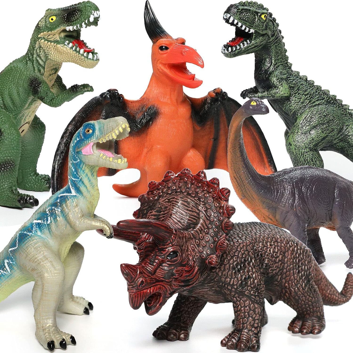 6-Piece - Dinosaur - Party Favor Toys - Creative Play Toy - Ages 3+