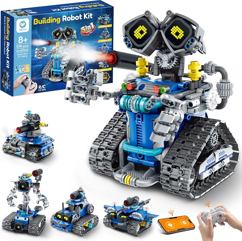 596-Piece - STEM Robot Kit - STEM Learning Toy - Ages 8-14