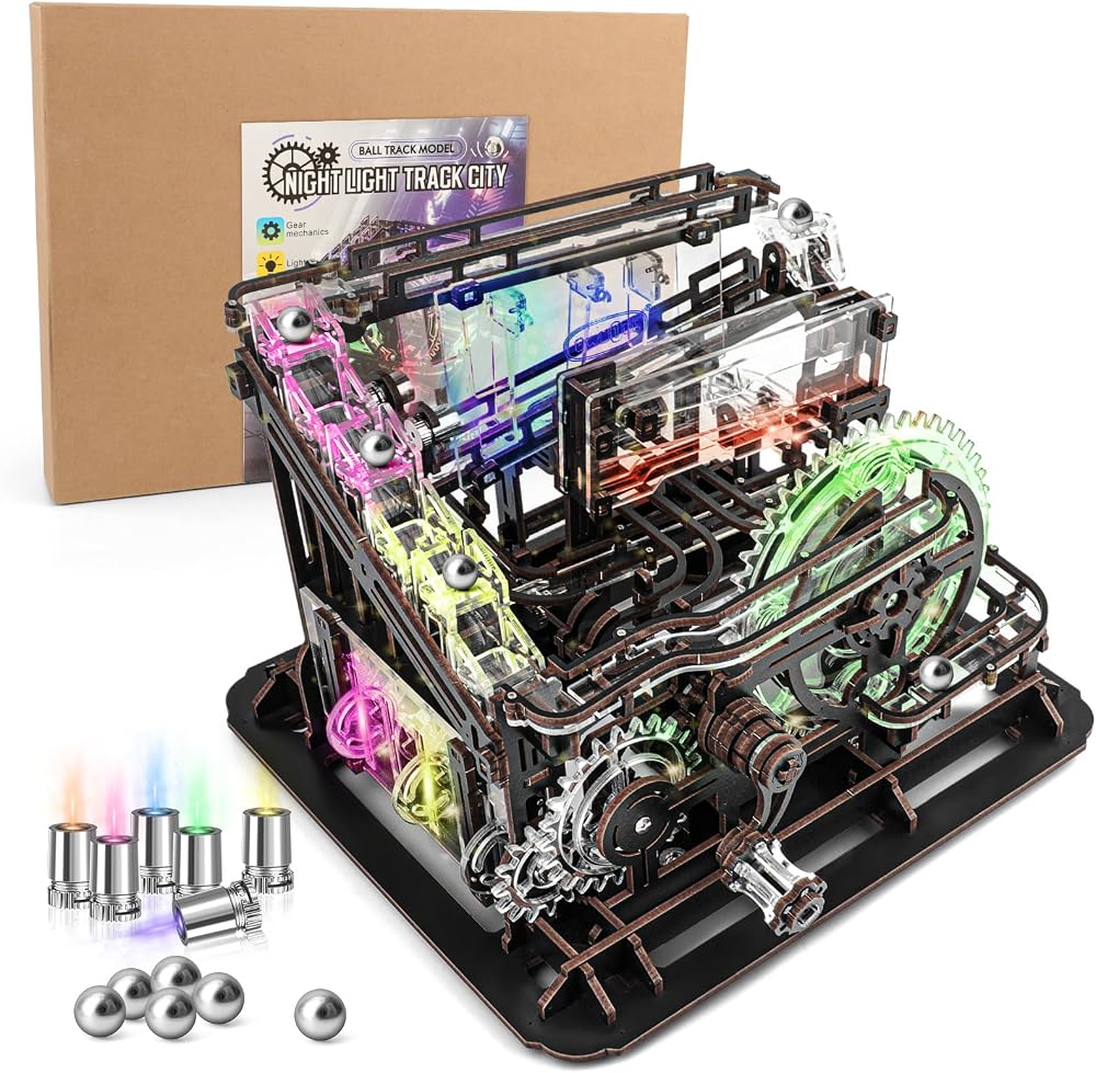 312-Piece - Wooden - Marble Run Building Set - Creative Play Toy - Ages 14+