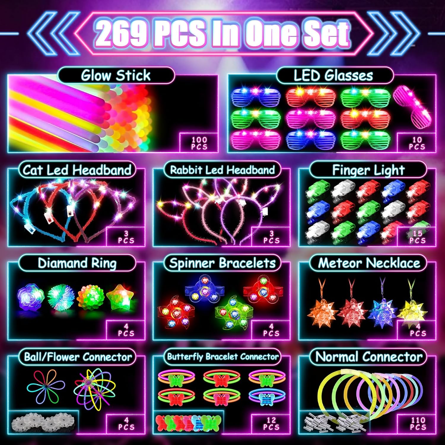 269-Piece - Party Favor Toys - Creative Play Toy - Ages 3+