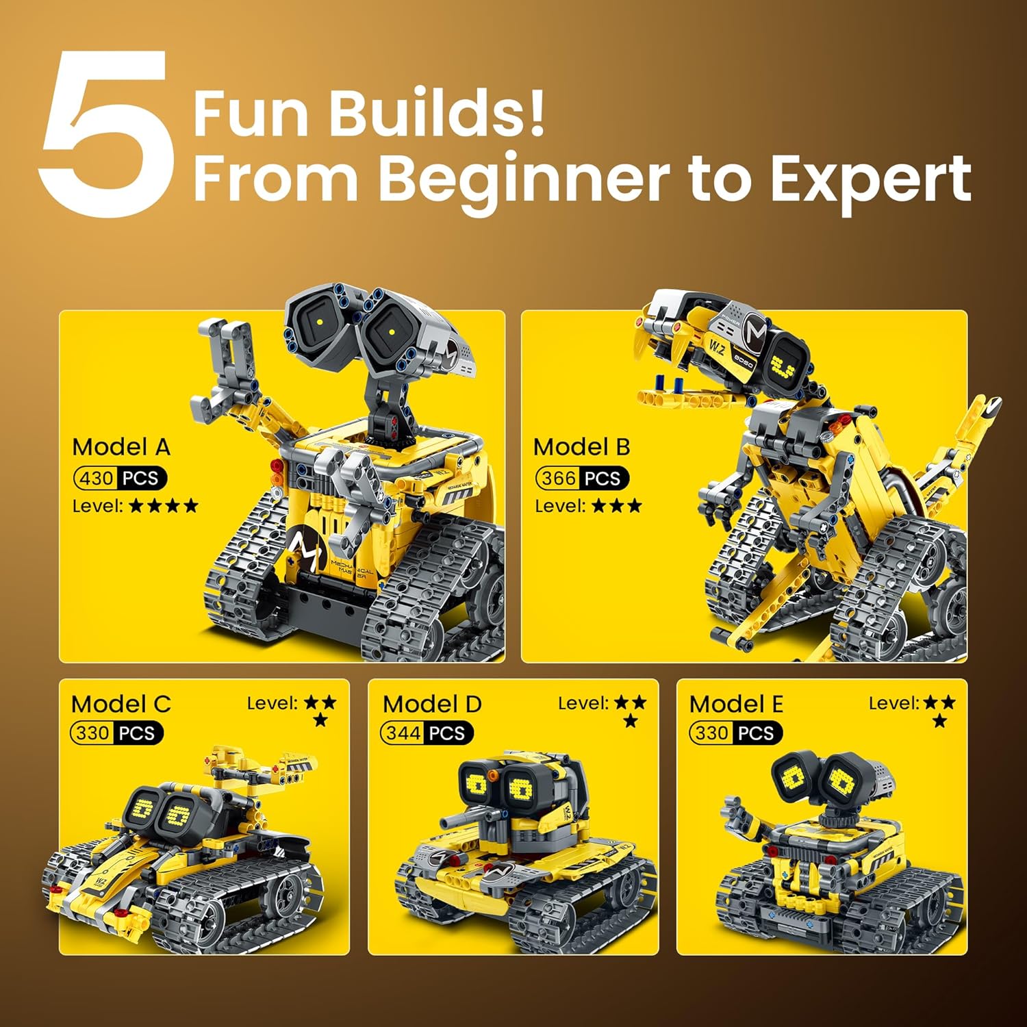 473-Piece - STEM Robot Kit - STEM Learning Toy - Ages 8-14