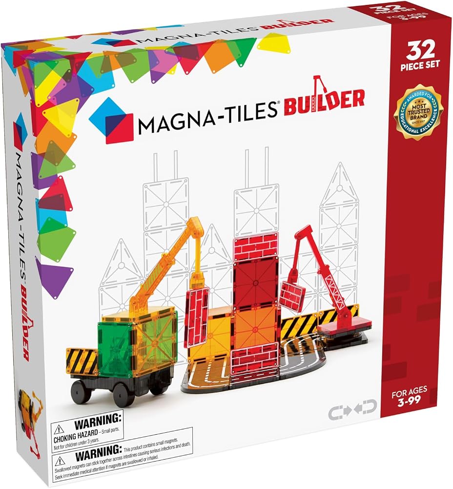 Magnetic Building Tiles Set - Creative Play Toy - Ages 3+