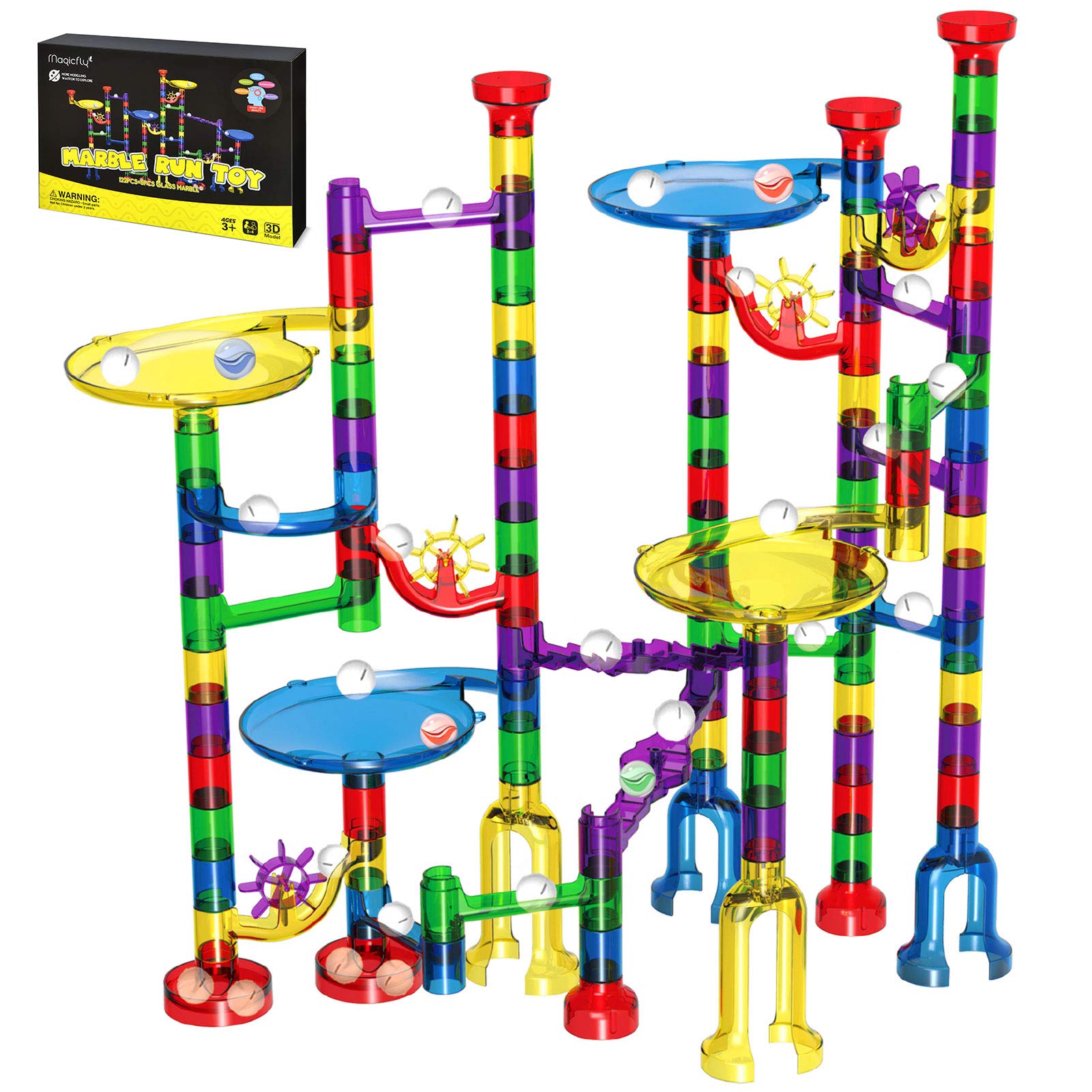 127-Piece - Marble Run Building Set - Creative Play Toy - Ages 3+