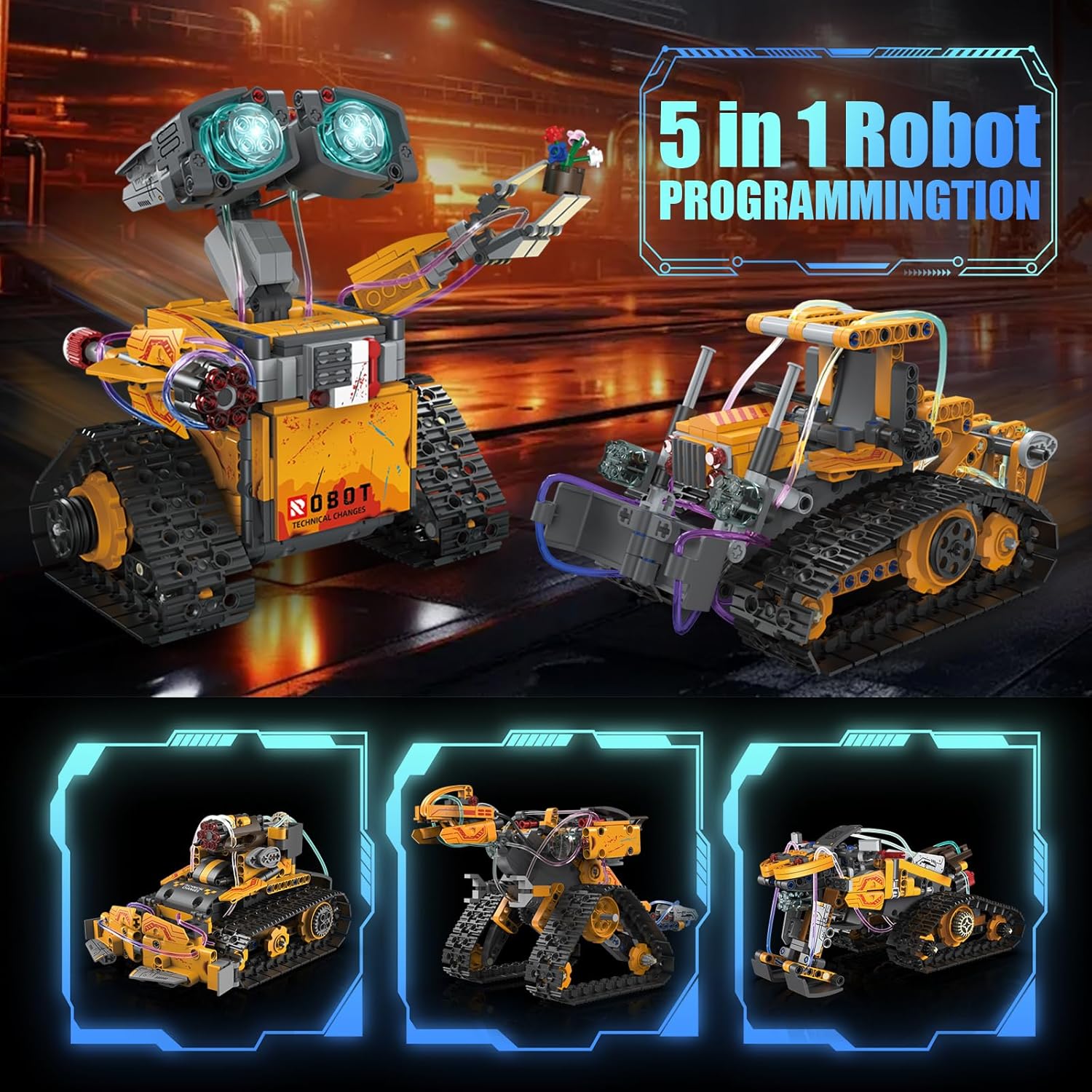 5-Piece - Solar Robot Kit - STEM Learning Toy - Ages 6