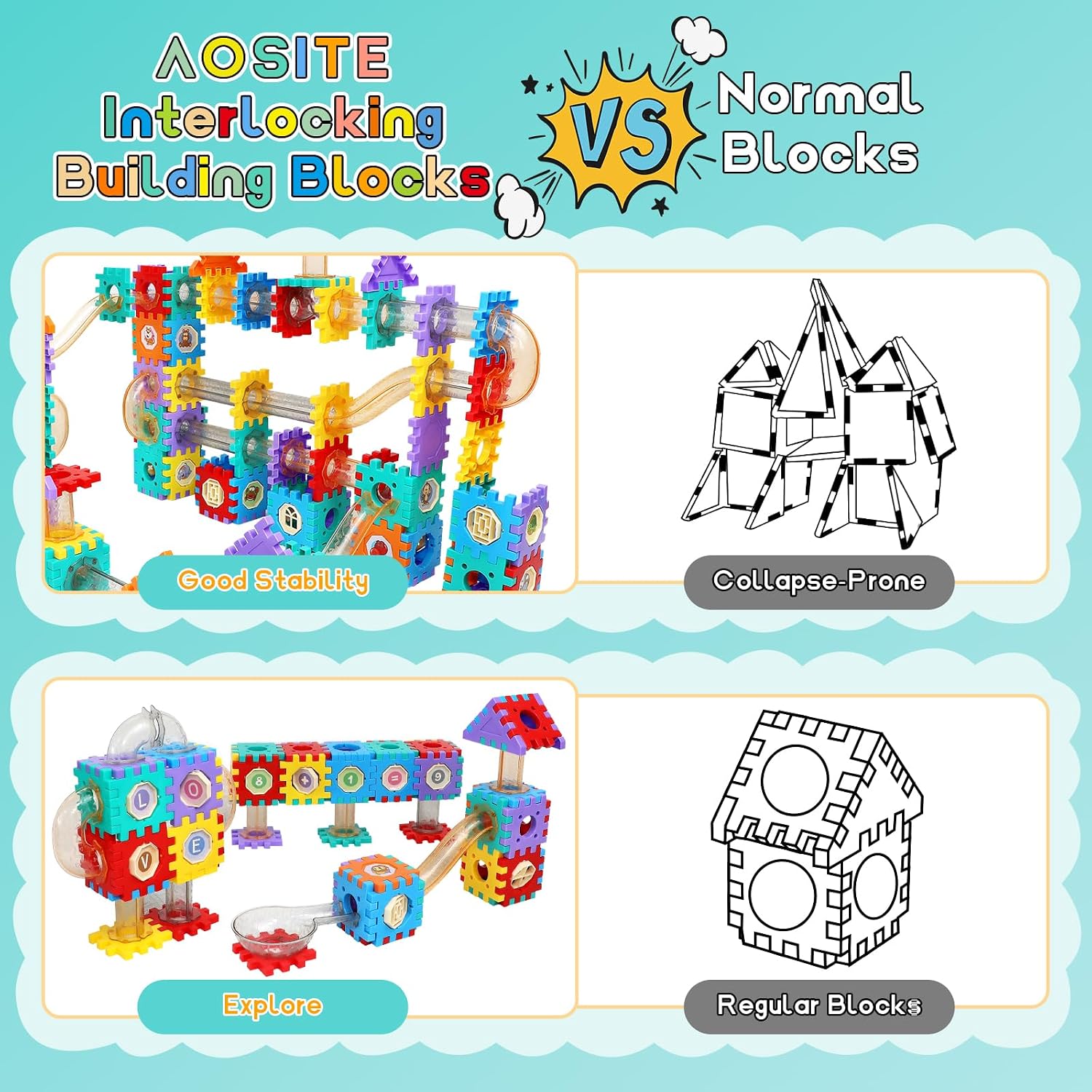 234-Piece - Marble Run Building Set - STEM Learning Toy
